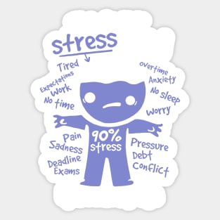 High stress level Sticker